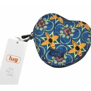 Lug Heart Pouch Coin Pouch Tiles Quilted New W/ Tag